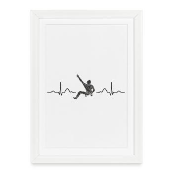 Battement de cœur de Boulderer Bloc Bloc - Affiche encadrée (27 × 37 cm) - blanc - Devant