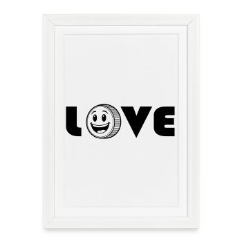 love love - Framed poster (27 × 37 cm) - white - Front