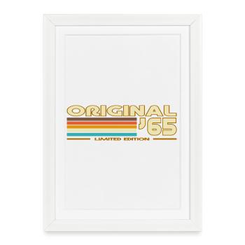 Original 65 Rayures Rétro - Affiche encadrée (27 × 37 cm) - blanc - Devant