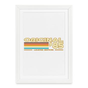 Original85 Retro Stripes - Framed poster (27 × 37 cm) - white - Front