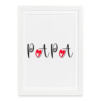 Father's Day Dad Love with Tender Hearts Dad - Framed poster (27 × 37 cm) - white - Front