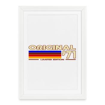 Original 71 Rainbow Retro Badge - Framed poster (27 × 37 cm) - white - Front
