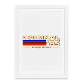 1985 - Affiche encadrée (27 × 37 cm) - blanc - Devant