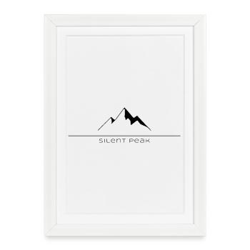 Pic Noir Silencieux - Affiche encadrée (27 × 37 cm) - blanc - Devant