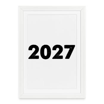 2027 - Framed poster (27 × 37 cm) - white - Front