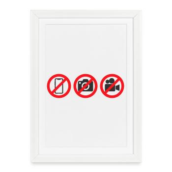 No Phone No Camera No Video Recording Sign Sticker - Framed poster (27 × 37 cm) - white - Front