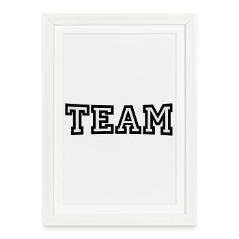 team - Framed poster (27 × 37 cm) - white - Front