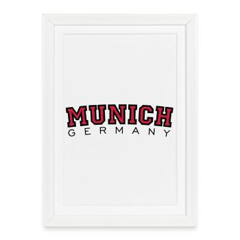 Munich Germany - Framed poster (27 × 37 cm) - white - Front