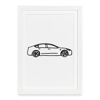 Drawn model 3 - Framed poster (27 × 37 cm) - white - Front