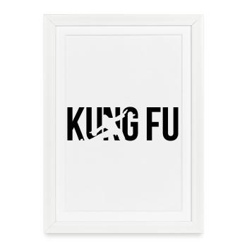 kung fu - Framed poster (27 × 37 cm) - white - Front