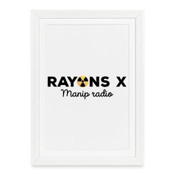 Rayons X Manip radio Danger Logo de Radiologie - Affiche encadrée (27 × 37 cm) - blanc - Devant
