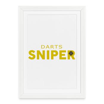 Fléchettes Sniper - Conception de lecteur de précision - Affiche encadrée (27 × 37 cm) - blanc - Devant