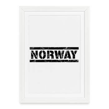 Norway - Framed poster (27 × 37 cm) - white - Front