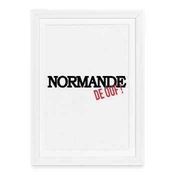 Normande de ouf (noir) - Affiche encadrée (27 × 37 cm) - blanc - Devant