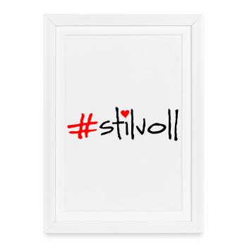 stylish - Framed poster (27 × 37 cm) - white - Front