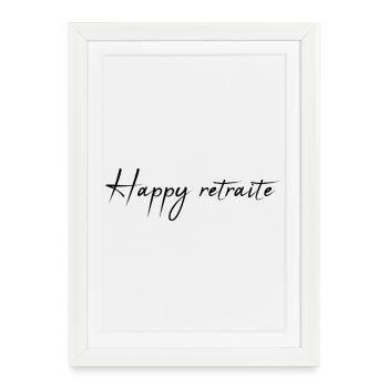 RETIREMENT. COLLEAGUE. RETIREMENT. RETIRED. RETIREMENT. - Framed poster (27 × 37 cm) - white - Front
