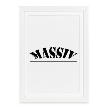 Massif - Affiche encadrée (27 × 37 cm) - blanc - Devant