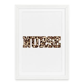 Leopard Nurse - Framed poster (27 × 37 cm) - white - Front