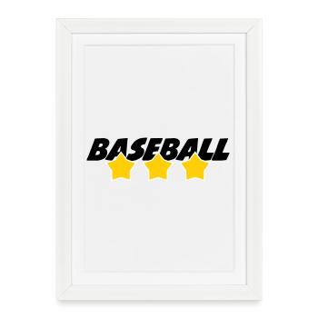 Baseball - Sport - Affiche encadrée (27 × 37 cm) - blanc - Devant
