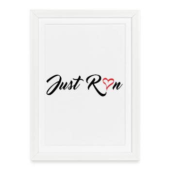Just Run - Framed poster (27 × 37 cm) - white - Front