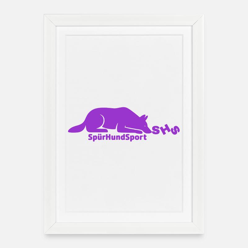 SHS Logo lila - Gerahmtes Poster (27 × 37 cm) - Weiß
