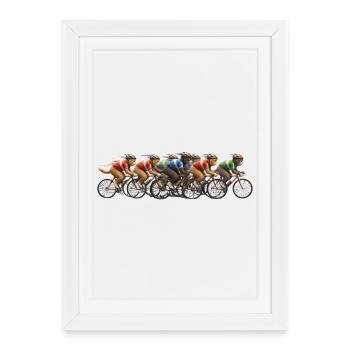 Vélo de route Vélo Vélo Sport Vélo VTT - Affiche encadrée (27 × 37 cm) - blanc - Devant