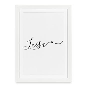 Luisa Surname First Name Decorative - Framed poster (27 × 37 cm) - white - Front