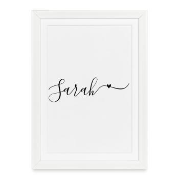 Sarah Name First Name Decorative - Framed poster (27 × 37 cm) - white - Front