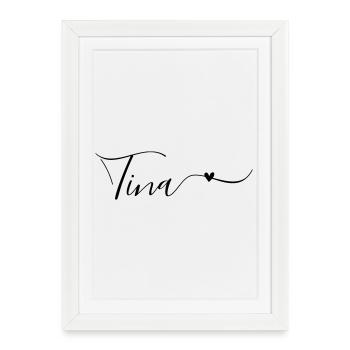 Tina Name First Name Decorative - Framed poster (27 × 37 cm) - white - Front