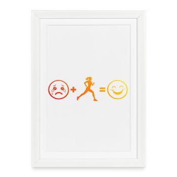 Gift idea for a running with running - Framed poster (27 × 37 cm) - white - Front