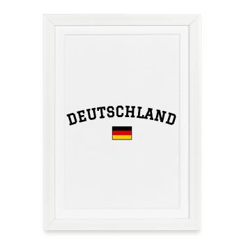 Germany Flag Minimum - Framed poster (27 × 37 cm) - white - Front
