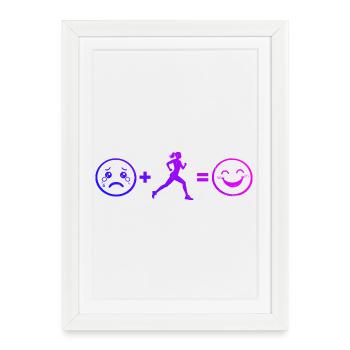 Gift idea for a running with running - Framed poster (27 × 37 cm) - white - Front
