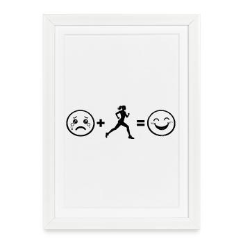 Gift idea for a running with running - Framed poster (27 × 37 cm) - white - Front