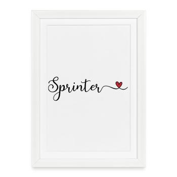 sprinter - Framed poster (27 × 37 cm) - white - Front