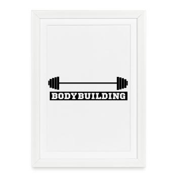 bodybuilder, bodybuilding, fitness, workout, beast - Framed poster (27 × 37 cm) - white - Front