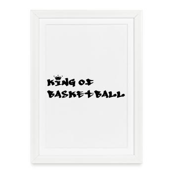 Basketball - Basket Ball - Game - Sport - Player - Framed poster (27 × 37 cm) - white - Front
