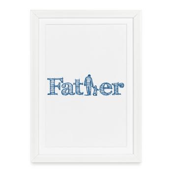 Père et Fils - Affiche encadrée (27 × 37 cm) - blanc - Devant