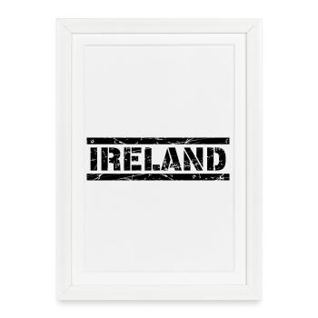 Irlande - Affiche encadrée (27 × 37 cm) - blanc - Devant