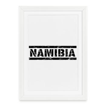 Namibie - Affiche encadrée (27 × 37 cm) - blanc - Devant