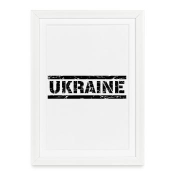 Ukraine - Affiche encadrée (27 × 37 cm) - blanc - Devant
