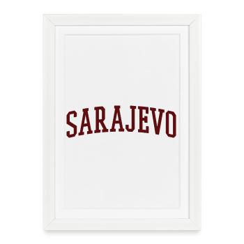 Sarajevo - Framed poster (27 × 37 cm) - white - Front