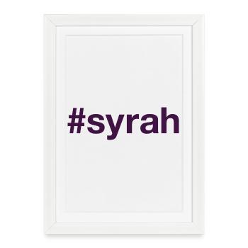 SYRAH Hashtag - Affiche encadrée (27 × 37 cm) - blanc - Devant