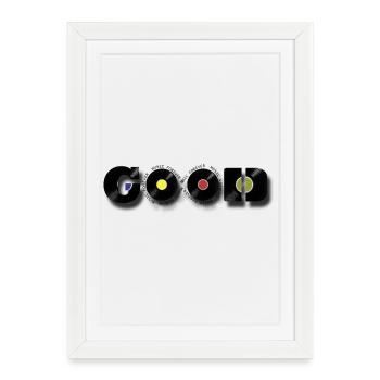 GOOD - Affiche encadrée (27 × 37 cm) - blanc - Devant