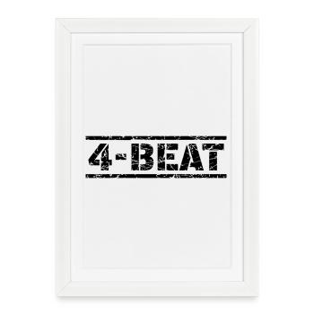 4 Battements - Affiche encadrée (27 × 37 cm) - blanc - Devant