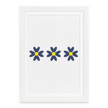 FLOWER. FLOWER. NATURE. ECOLOGY. ANNIVERSARY - Framed poster (27 × 37 cm) - white - Front