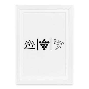 Natur pur - Gerahmtes Poster (27 × 37 cm) - Weiß - Vorne