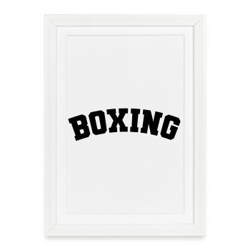 Boxing simple design lettering - Framed poster (27 × 37 cm) - white - Front