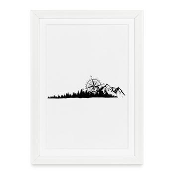 Please upload the design image - Framed poster (27 × 37 cm) - white - Front