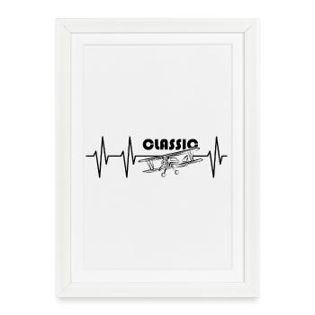 impulsion aviation illustration avion volant icône - Affiche encadrée (27 × 37 cm) - blanc - Devant