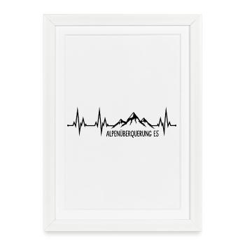 Alpenüberquerung E5 - Gerahmtes Poster (27 × 37 cm) - Weiß - Vorne